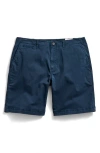 Billy Reid Cotton Blend Chino Shorts In Blue