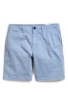 Billy Reid Cotton Blend Chino Shorts In Faded Denim
