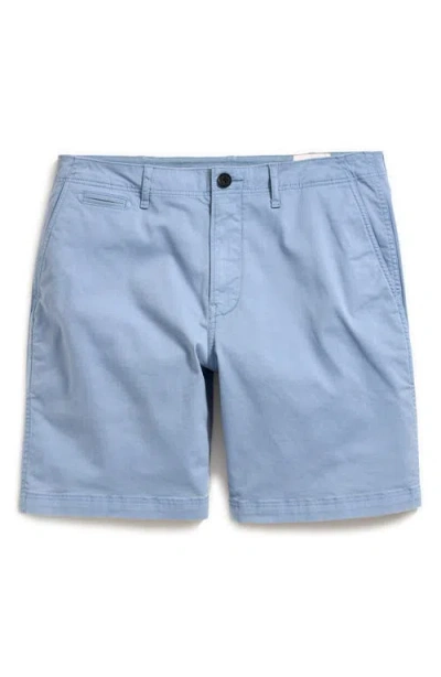 Billy Reid Cotton Blend Chino Shorts In Faded Denim