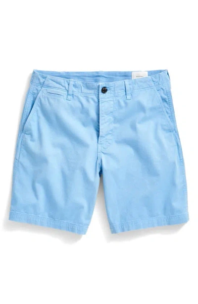 Billy Reid Cotton Blend Chino Shorts In French Blue