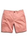 Billy Reid Cotton Blend Chino Shorts In Orange
