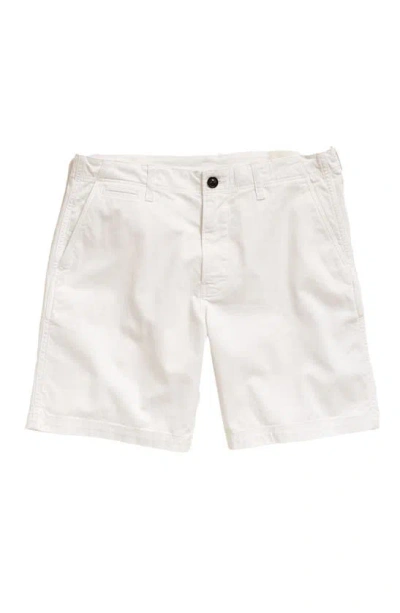 Billy Reid Cotton Blend Chino Shorts In White