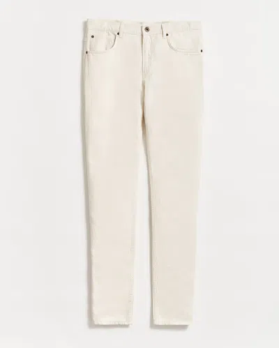 Billy Reid Cotton Linen 5 Pocket Pant In Cream