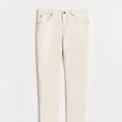 Billy Reid Cotton Linen 5 Pocket Pant In White