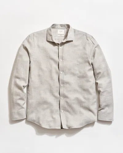 Billy Reid Cotton Wool Cedar Shirt In Silver