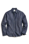 Billy Reid Coupe Wilson Micordot Button-up Shirt In Indigo