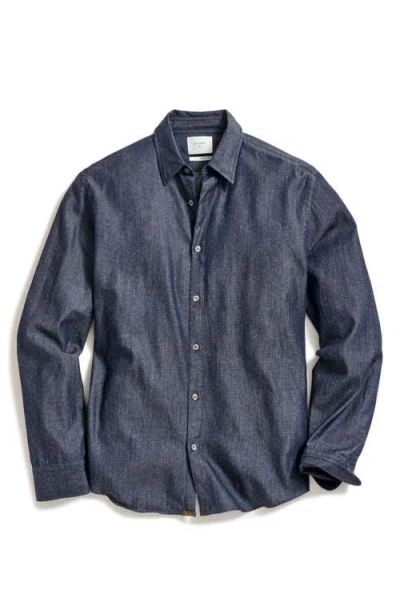 Billy Reid Coupe Wilson Micordot Button-up Shirt In Indigo