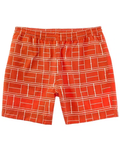 Billy Reid Court Swim Short In Red
