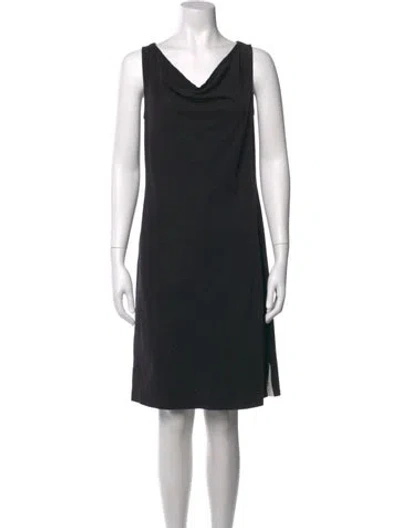 Pre-owned Billy Reid Cowl Neck Knee-length Dress In Black