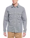 Billy Reid Creek Linen-blend Shirt In Blue