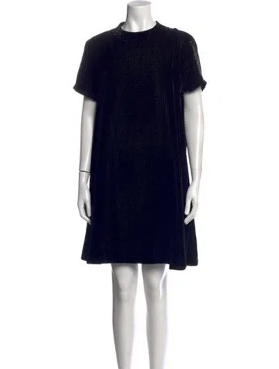 Pre-owned Billy Reid Crew Neck Knee-length Dress In Black