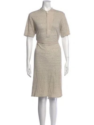 Pre-owned Billy Reid Crew Neck Knee-length Dress In Gray