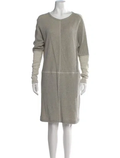 Pre-owned Billy Reid Crew Neck Knee-length Dress In Gray