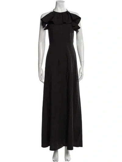 Pre-owned Billy Reid Crew Neck Long Dress In Gray