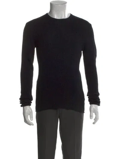 Pre-owned Billy Reid Crew Neck Long Sleeve Pullover In Black