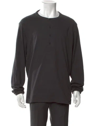 Pre-owned Billy Reid Crew Neck Long Sleeve Pullover In Gray