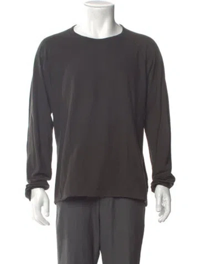 Pre-owned Billy Reid Crew Neck Long Sleeve Pullover In Gray