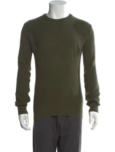 Pre-owned Billy Reid Crew Neck Long Sleeve Pullover In Green