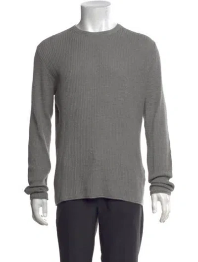Pre-owned Billy Reid Crew Neck Long Sleeve Pullover In Grey