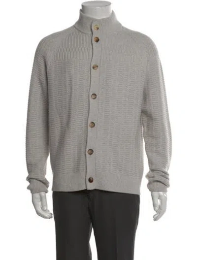 Pre-owned Billy Reid Crew Neck Long Sleeve Pullover In Neutral