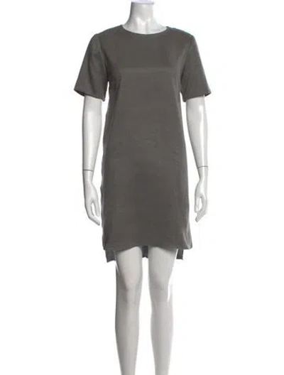 Pre-owned Billy Reid Crew Neck Midi Length Dress In Grey
