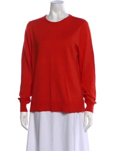 Pre-owned Billy Reid Crew Neck Sweater In Orange