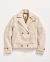 Billy Reid Cropped Spring Bond Peacoat In Ivory