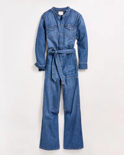 Billy Reid Denim Jumpsuit In Blue