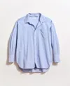 Billy Reid Detachable Collar Dolman Shirt In Blue