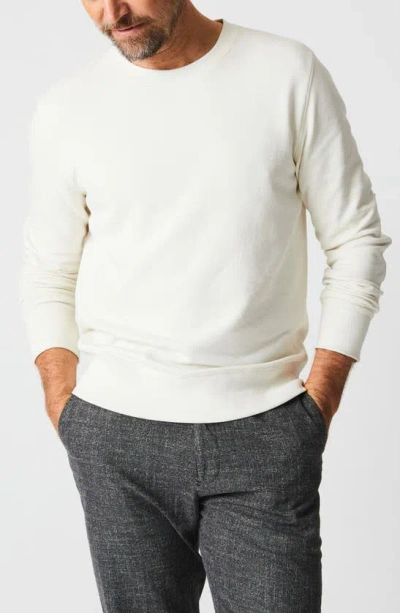 Billy Reid Dock Elbow Patch Sweatshirt In Tinted White