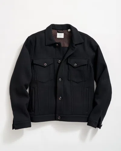 Billy Reid Double Layer Wool Tupelo Trucker Jacket - Black