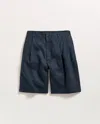 Billy Reid Double Pleated Short In Blue