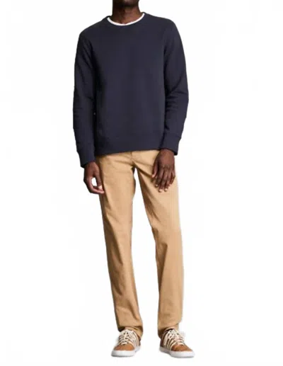Billy Reid Dover Crew Neck Sweatshirt In Dark Midnight In Blue