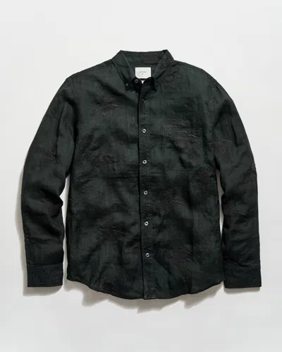 Billy Reid Embroidered Pelican Tuscumbia Shirt Button Down In Brown
