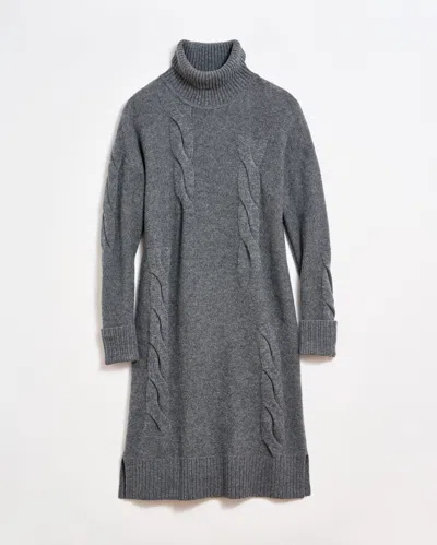 Billy Reid Fading Cable Sweater Dress In Gray