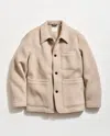 Billy Reid Felted Wool Chore Coat In Neutral