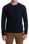 Billy Reid Fisherman Rib Crewneck Sweater In Navy