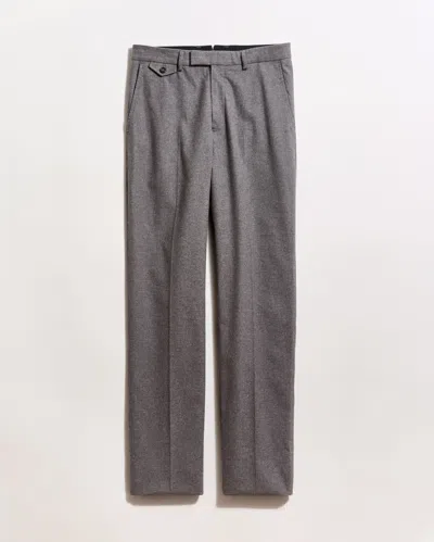 Billy Reid Flannel Flat Front Trouser In Black
