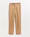 Billy Reid Flannel Flat Front Trouser In Brown