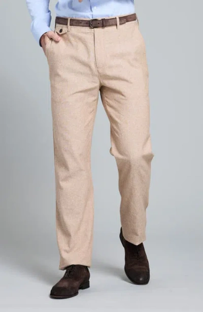 Billy Reid Flat Front Linen & Cotton Pants In White