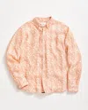 Billy Reid Winslow Linen Shirt In Terracotta
