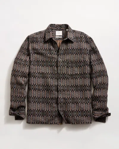 Billy Reid Folk Jacquard Tuscumbia Shirt Button Down In Green