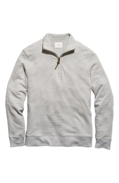 Billy Reid French Terry Half Zip Pullover In Gray