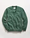 Billy Reid Garment-dyed Henley Sweater In Green