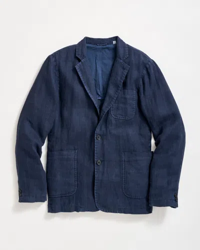 Billy Reid Garment Dyed Linen Archie Jacket In Blue