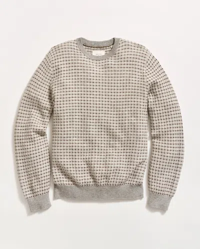 Billy Reid Grid Texture Jacquard Crew In Multi