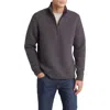 Billy Reid Half Zip Sweatshirt In Gray