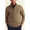 Billy Reid Half Zip Sweatshirt In Moss Green