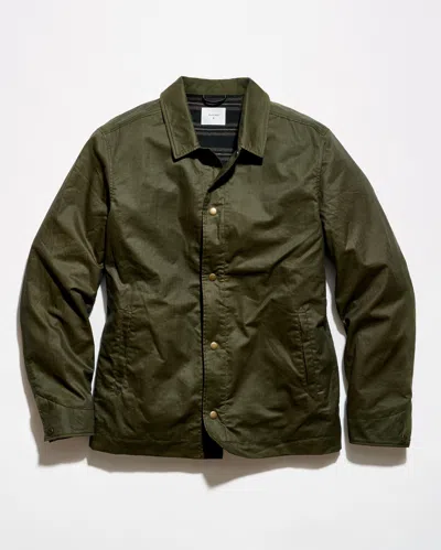 Billy Reid Harrison Water Repellent Waxed Cotton Jacket In Green