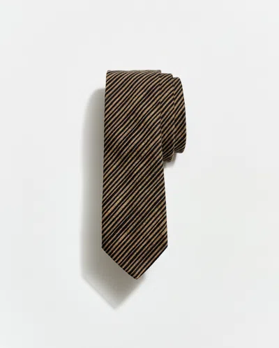 Billy Reid Heirloom Micro Stripe Tie In Brown